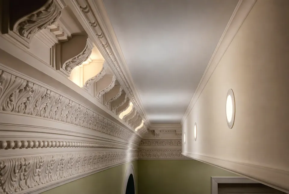 House with decorative plaster